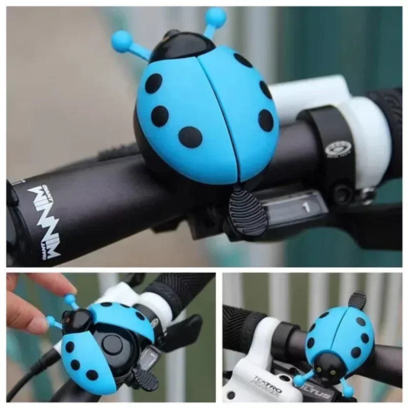 1PC Cartoon Ladybug Bicycle Bell Cute Beetle Mini Alarm Bell Kids Girls Cycling Accessories