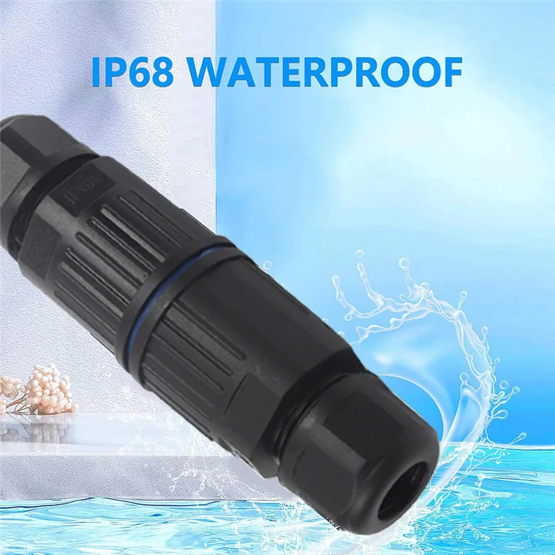 

【Sleek Design】5 Sets Outdoor IP68 Waterproof 2 Way Electrical Cable Connector Junction Box Replaceable Lever Wire Connectors