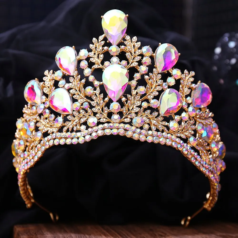 

Miss Universe Grand Crown Baroque European high-end bridal headpiece Retro style luxury hairstyle accessories