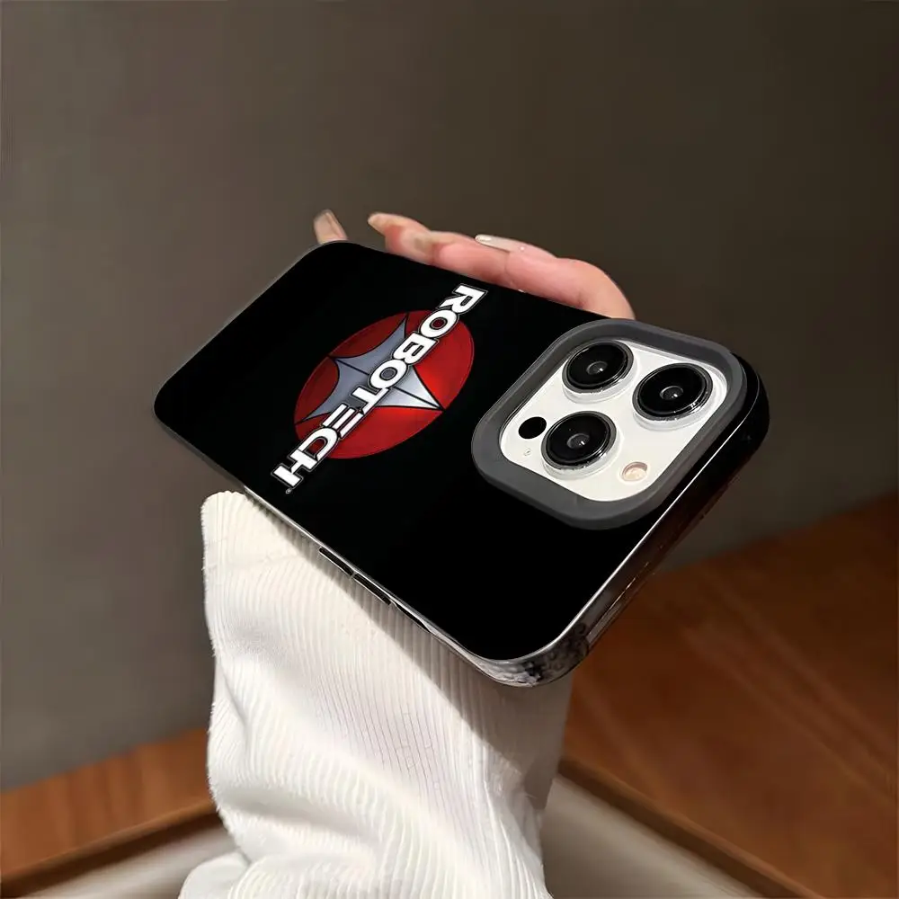 Funda de Teléfono Anime R-Robotech para iPhone 17 Pro Max 15 Pro 16 14 Plus 12 13 Mini 11 Pro, Carcasa Esmerilada Antigolpes