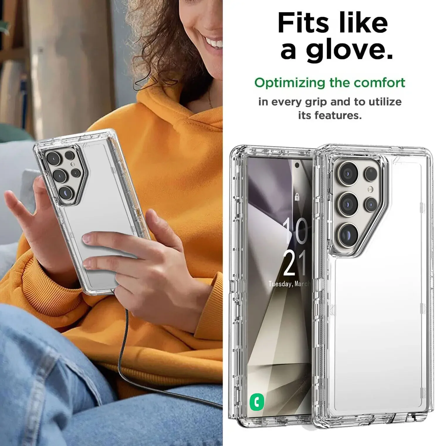 حافظة لهاتف سامسونج جالاكسي S25 Ultra S23 S20 S22 S21 S24 نوت 20 غطاء حماية #3