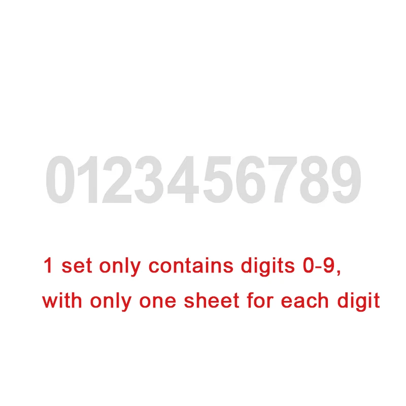 Car or House Door Street Address Mailbox Number Digits Numeral Car Room Gate Vinyl Decal Reflective Stickers White view 2