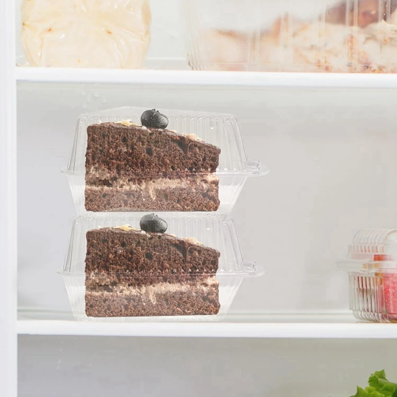 50 шт. контейнеры для тортов с откидной крышкой, одноразовые коробки для тортов, индивидуальные контейнеры для чизкейков, контейнеры для тортов