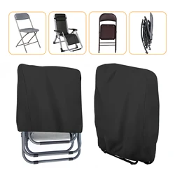 Garden Folding Reclining Chair Cover Oxford Fabric Modern Recliner Case Waterproof UV Resistant Couch Covers with Storage Bag