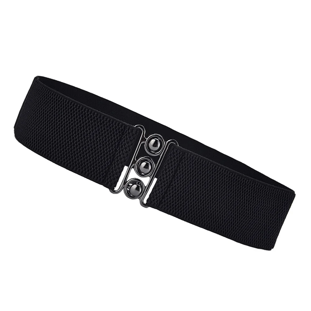 1 قطعة حزام مطاط واسع Cummerbund للنساء حزام خصر أنيق مطابقة فستان جينز بنطلون اكسسوارات #2