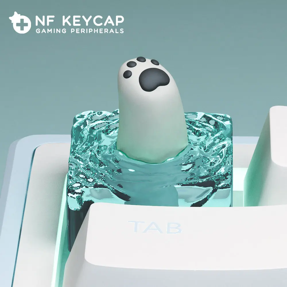 

Cute Cat Paw Artisan Keycap Soft Silicone Squishy Paw Resin ESC Custom Keycap Keyboard Keycap KeyCaps Suit Suit Game Anime Gift