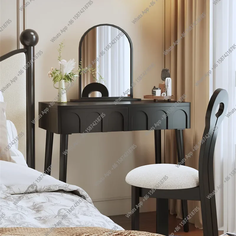 

X Light Luxury Black Vanity Table Storage Nordic Drawers Modern Dressing Table Desgin European Vestidores Postmodern Furniture