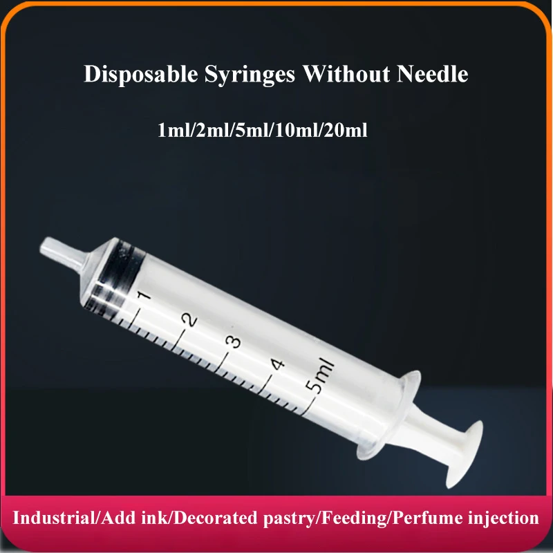 50Pcs Disposable Syringe Industrial Glue Oil Ink Perfume Injection Pet Child Medicine Nutrients Feeding Syringe Without Needle