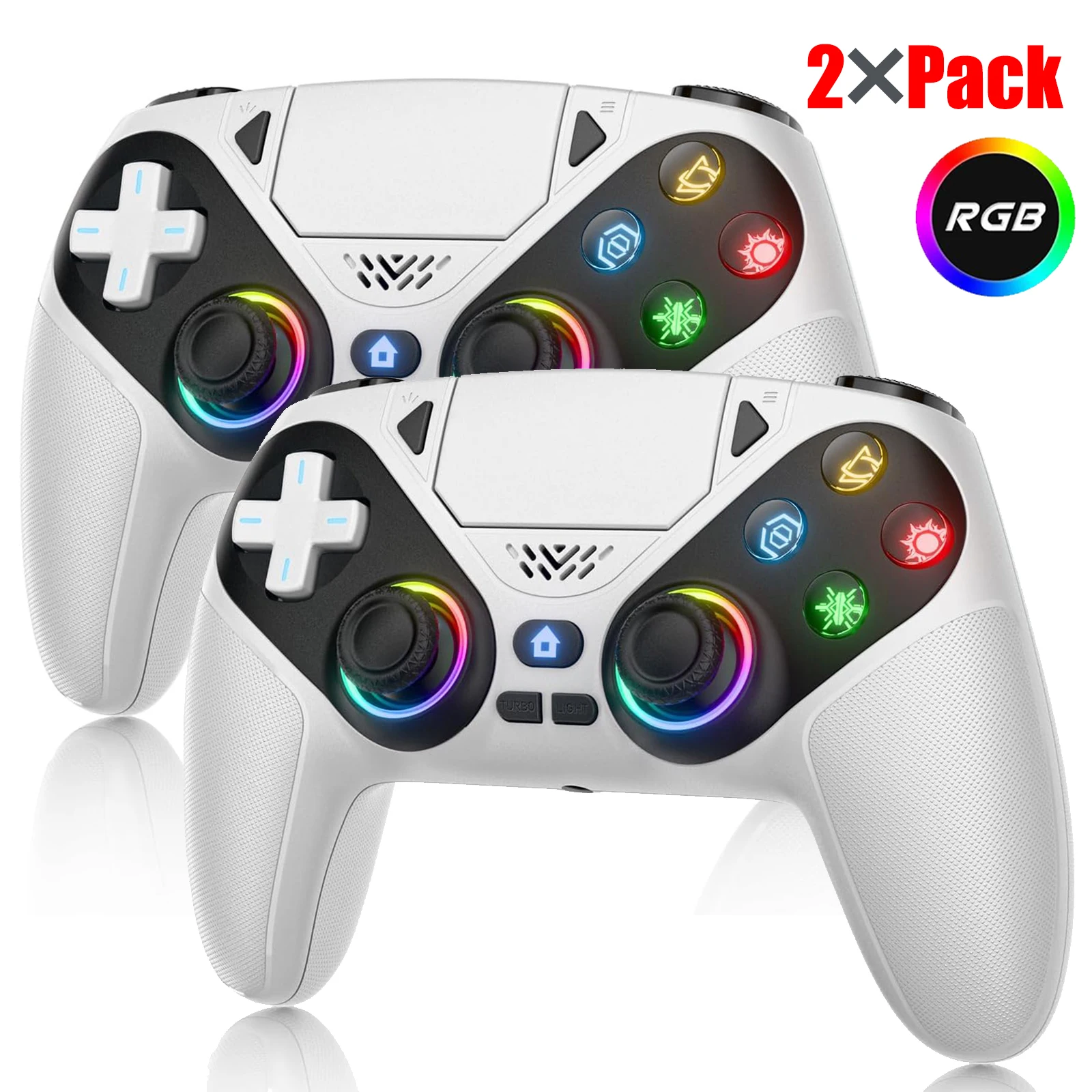 Controller voor Playstation 5 PS5/PS5 Pro/Slim/PC Gamepads met Hall Effect RGB draadloze gamecontroller joystick Marco/Turbo programma - afbeelding 1