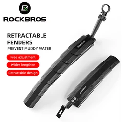 ROCKBROS Retractable Bicycle Fender 1Set Front /Rear Bike MTB Mudguard Bike Fender Adjustable Bike Wings Bicycle Accessories