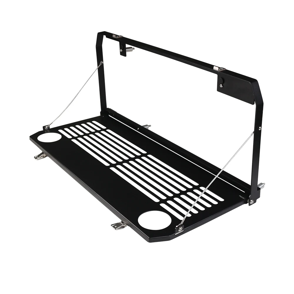 Modified Tailgate Storage Rack With Foldable Dining Table Accessory For Jeep Wrangler JL Multi-Function Door Foldable Trunk