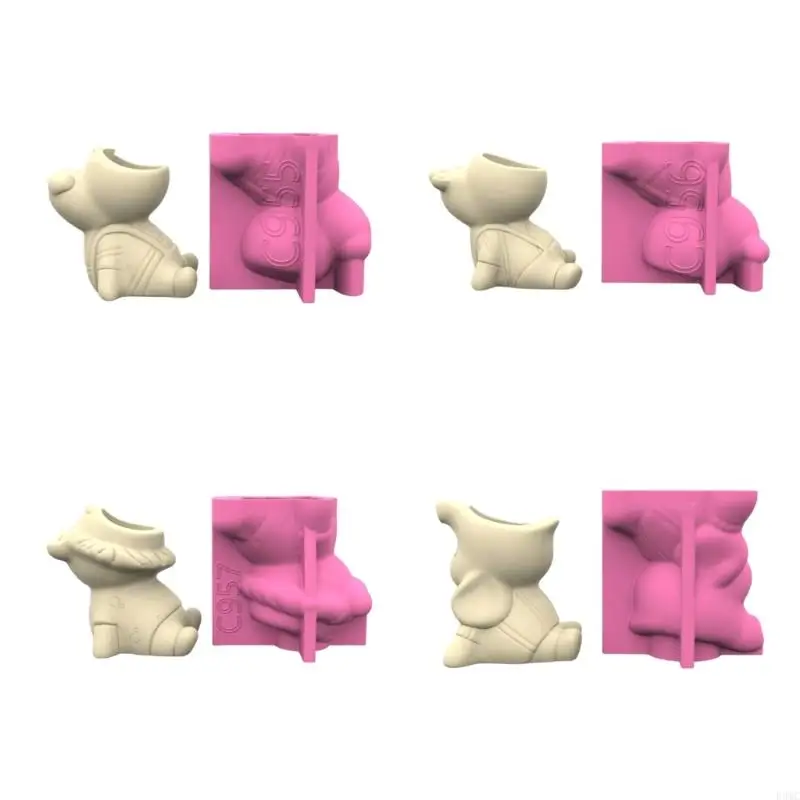 

R3MC Cartoon Animal Silicone Crafting Mold Suitable for Succulent Planter