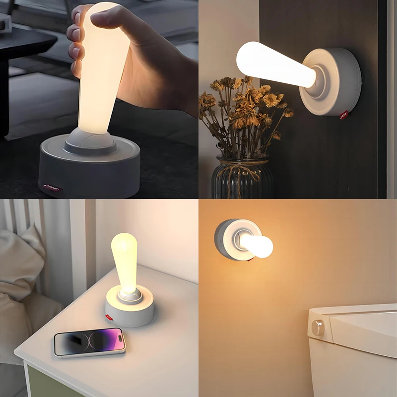 LED Toggle Switch Night Light Desktop Desk Lamp Creative Bedroom Bedside Lamp For Cabinet Living Room Decoration Wall Lighting