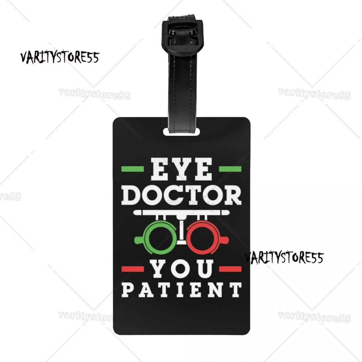 Custom Eye Doctor Luggage Tag Privacy Protection Snellen Chart Optometrist Optometry Baggage Tags Travel Bag Labels Suitcase