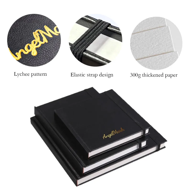 

30 листов акварельной книги, 300 г, чистая древесная целлюлоза, нелегко проникновение чернил для акриловой акварельной гуаши, рисования эскизов, дизайн