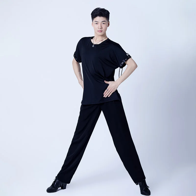 Men Latin Dance Performance Pants Chacha Samba Tango Dress Male Adult National Standard Dancing Clothes Latin Pants DN15283