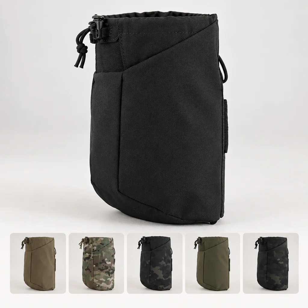 K Type Foldable Dump Pouch MOLLE Belt Mounted Pouch for Airsoft Hunting Outdoor Training