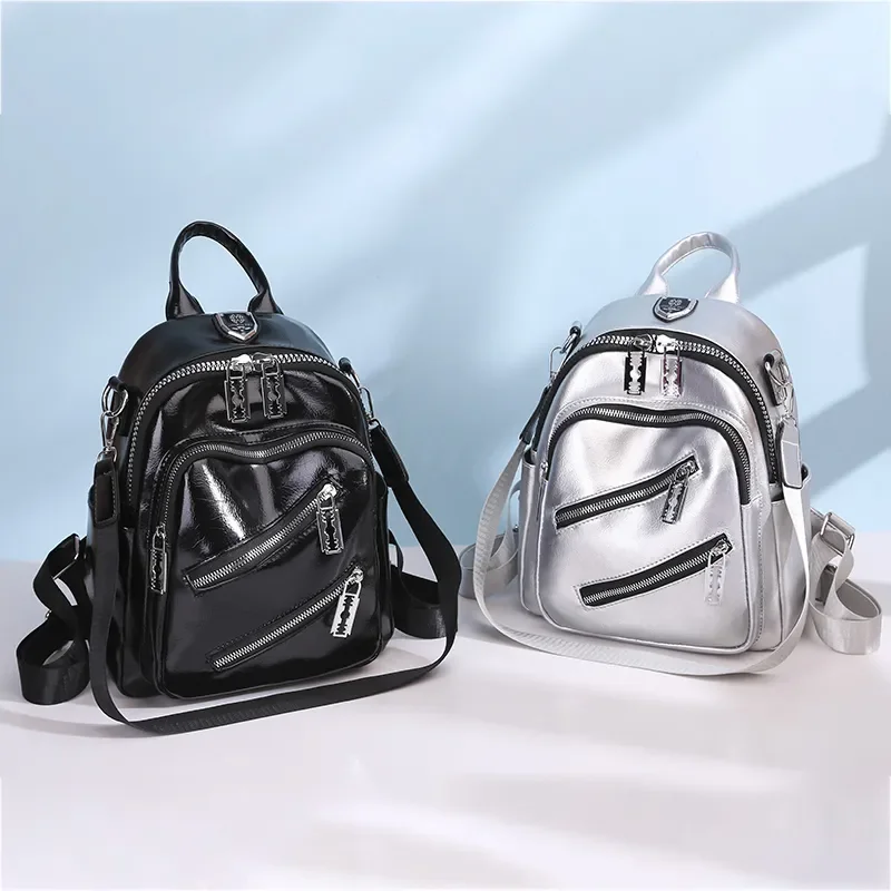 Casual Shoulder Bags Fashion Design Women Backpacks Pu Leather Travel Backpack High Quality School Bags For Teenagers Girls