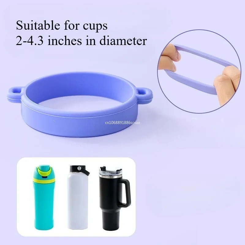 

Bottle Handle Sleeve Silicone Drawstring Ring Portable Water Cup Strap Sling Rope Sleeve DIY Cup Tumbler Accessories термос 텀블러백