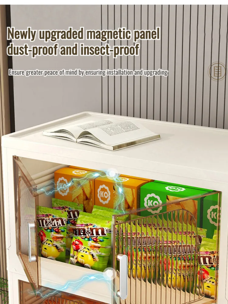 Multifunctional Foldable Storage Cabinet Children's Closet Large Capacity Space Closet Organizer Living Room Sundries Cabinet image 4