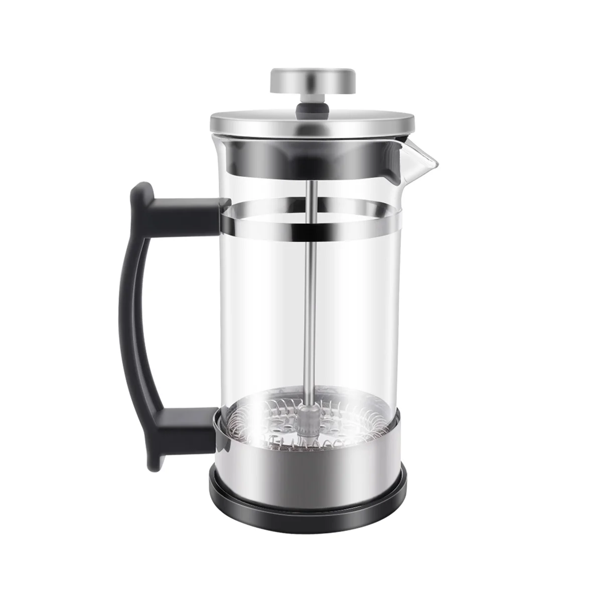 Coffee Maker Pot, Stainless Steel Glass Coffee Pot French Press Filter Pot Household Tea Maker,Suitable for Making Tea