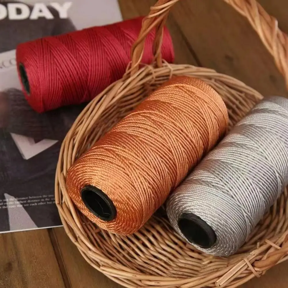 Sommerliches, leichtes Eisbaumwoll-Seidengarn zum Häkeln für DIY-Bastelarbeiten, Taschen, Hüte, Schuhe, Polypropylen-Garn, Häkelgarn, Kordel, 1,5 mm, 200 m – Detail 5