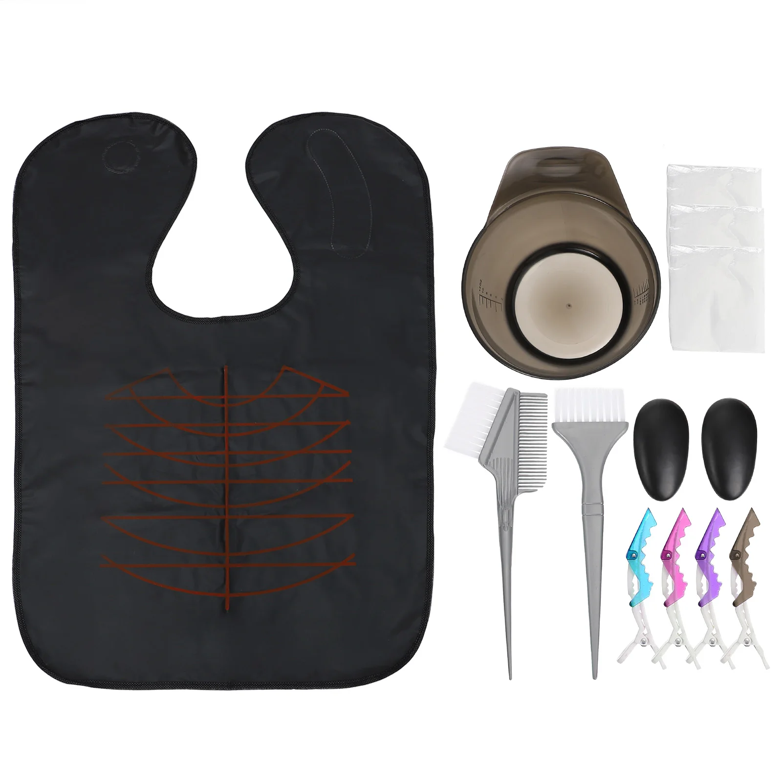 

10pcs Hair Dyeing Tools Set Premium Quality Professional Home Use Hair Coloring Kit Brush Comb Bowl Shawl Styling