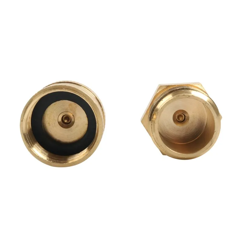 

RV Blow Out Plug For Winterization - Brass Sprinkler Water Blow With Schrader Valve To 3/4'' GHT Garden Hose Connection