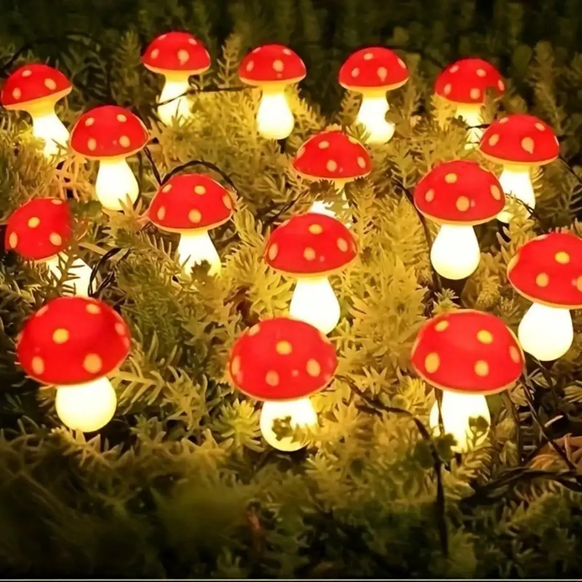 8/12/20pcs Solar Mushroom Lights, 8 Modes, Ground-Mounted Garden Holiday Decor