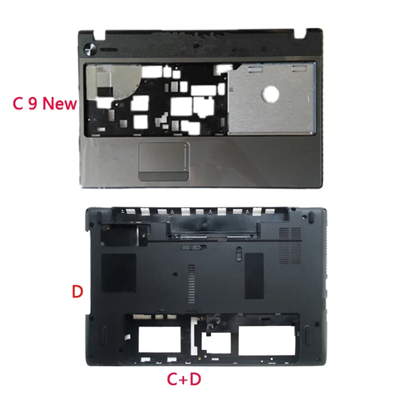 สำหรับ ACER Aspire 5551 5251 5741 5741Z 5741ZG 5742G 5551G 5251G ฝาหลัง LCD/ฝาหน้าที่พักด้านบนและด้านล่างสีดำ