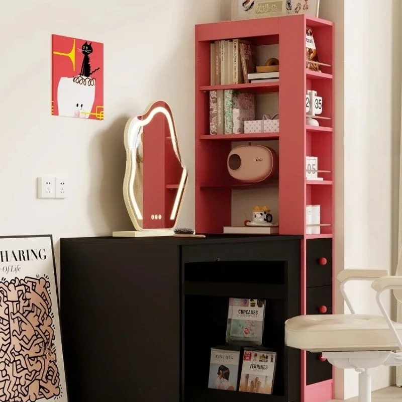 Retro wind cabinet, living room home display cabinet, bedroom narrow side cabinet combination