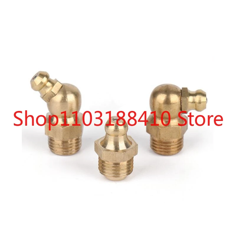

Brass Grease Nipple Metric Imperial Male Thread Straight Elbow Type Oil Zerk Fitting for Grease Gun