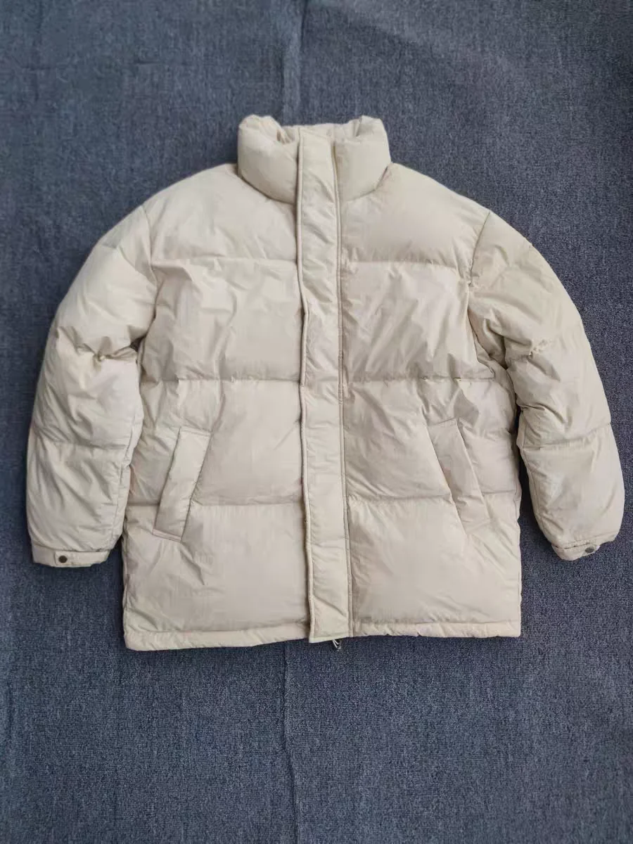 

Trendy Goose down Jaet Thi Warm Outerwear for Men And Women Dongdaemun Sle Casual Straight Cut Long Sve Zipper