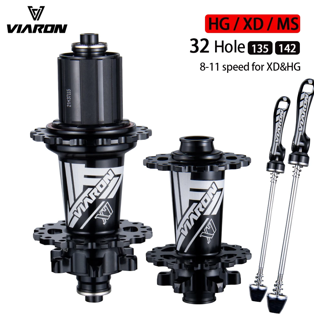 VIARON HG XD MS MTB Hub Quick Release Thru-Axle 108 Sound 4 Bearing Sealed Bearing Six-Claw Disc Brake Hub Bicycle Accessories