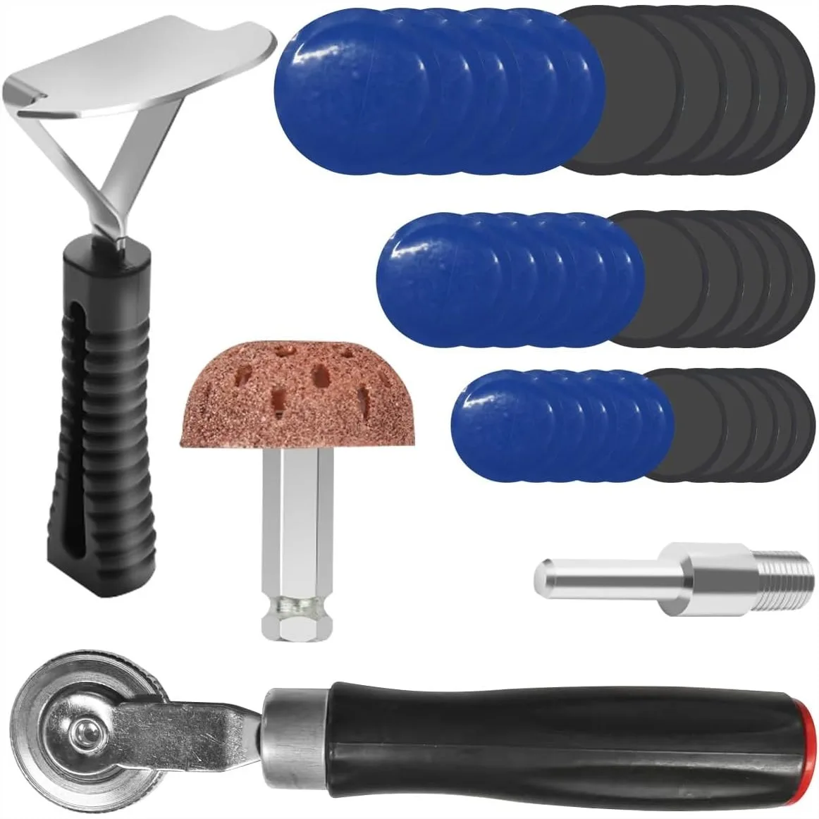 

34PCS Tire Repair Patch Tool Kit with Roller and Scraper for Car Truck Motorcycle Bike