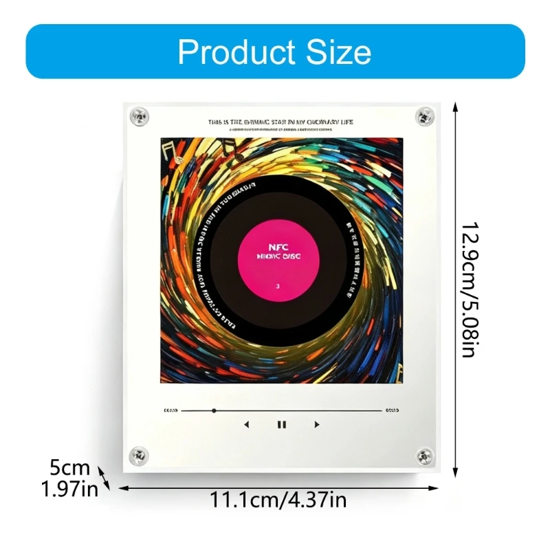 LED Lighted Fridge Music Player Set with 9 Tap to Play Audios Disc, Builts In 128MB Memory, USB Cable, Interactive Fridge