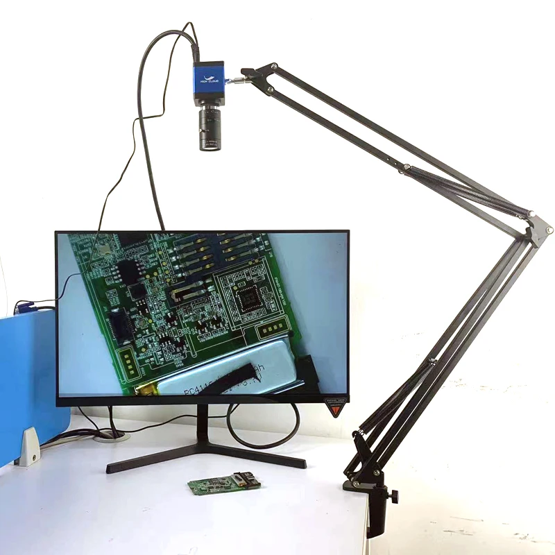 1080P HDMI VGA USB Digital Video Recorder Adjustable Cantilever Bracket C Mount Microscope Camera Set PCB Detected Solder Tool