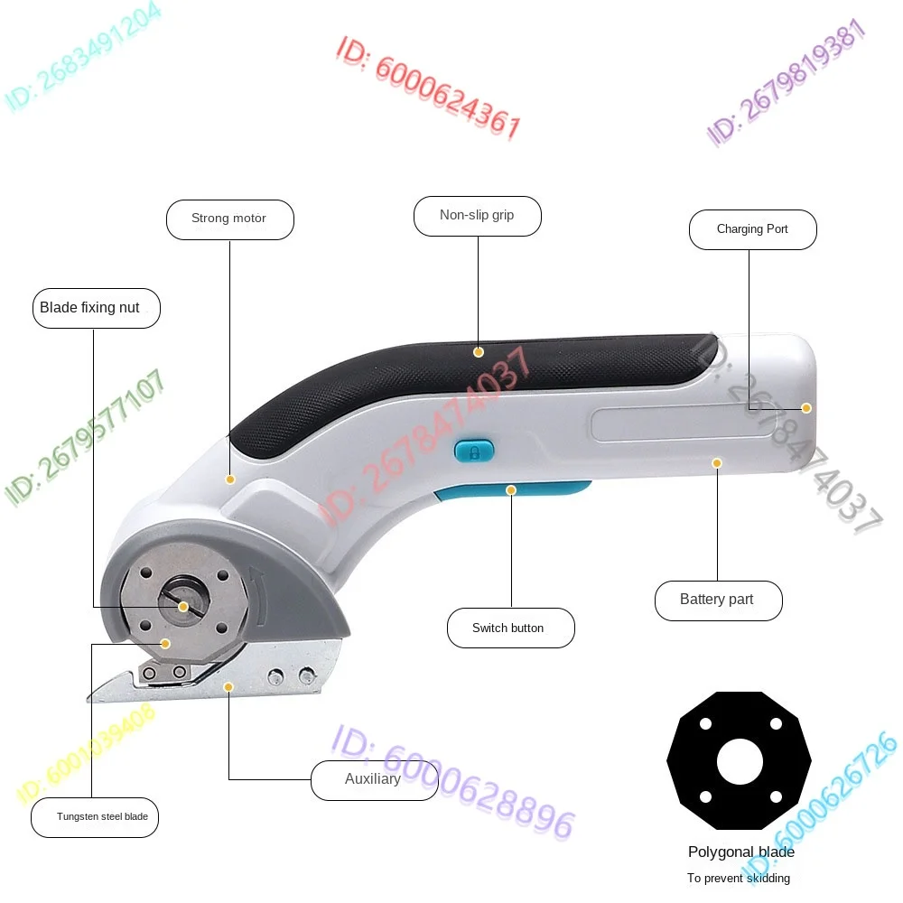 مقص كهربائي قطع القماش أدوات خياط الملابس آلة صغيرة قطع سكين أدوات يدوية قطع النسيج اليدوي #6