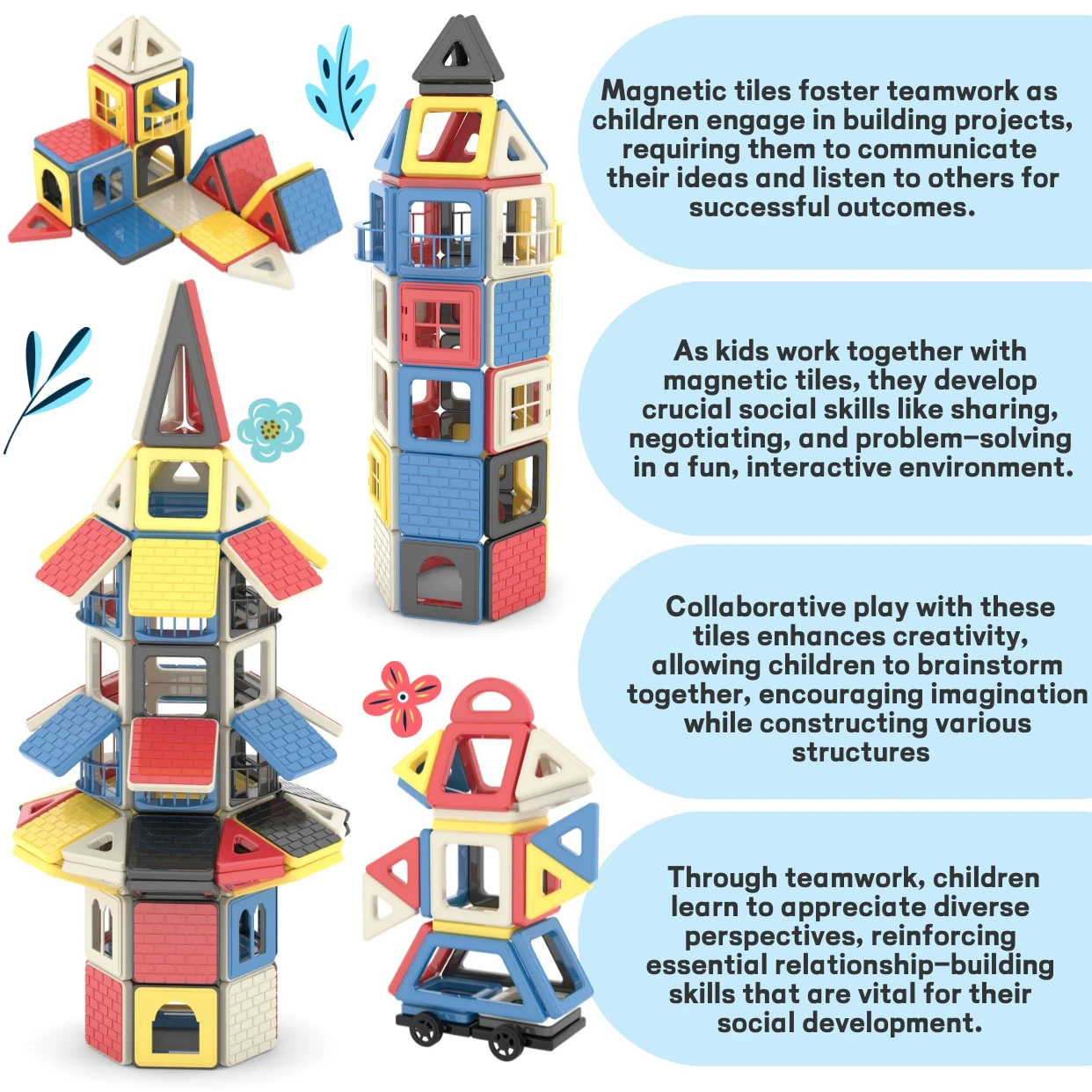 149pcs Magnetic Building Blocks Set for Kids - Educational Toy for Boys And Girls Creative Construction Playset