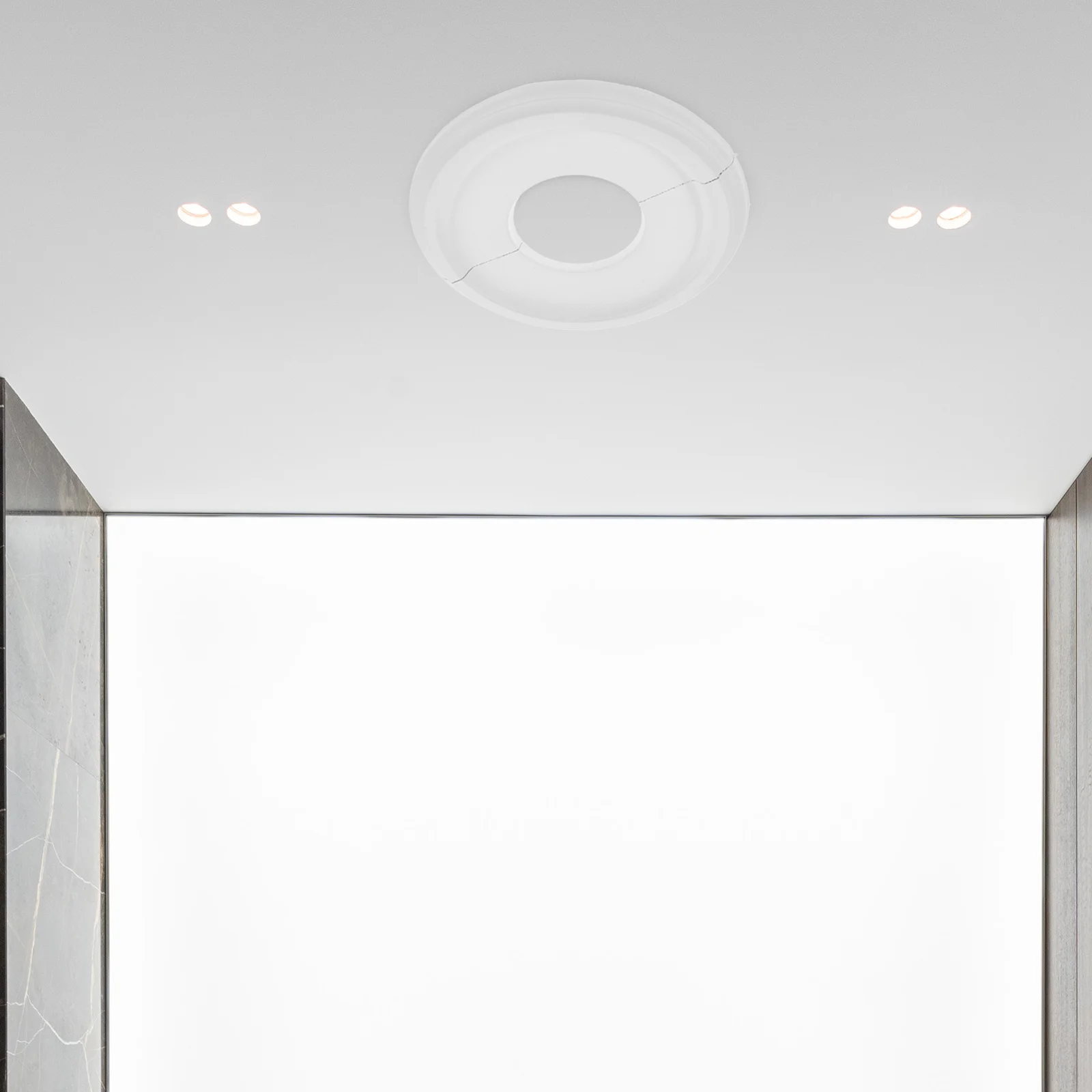 

Decorative Ceiling Medallion PU Material Easy Clean Enhance Decor Versatile Use Light Fixture Cover Plate Ceiling Medallion