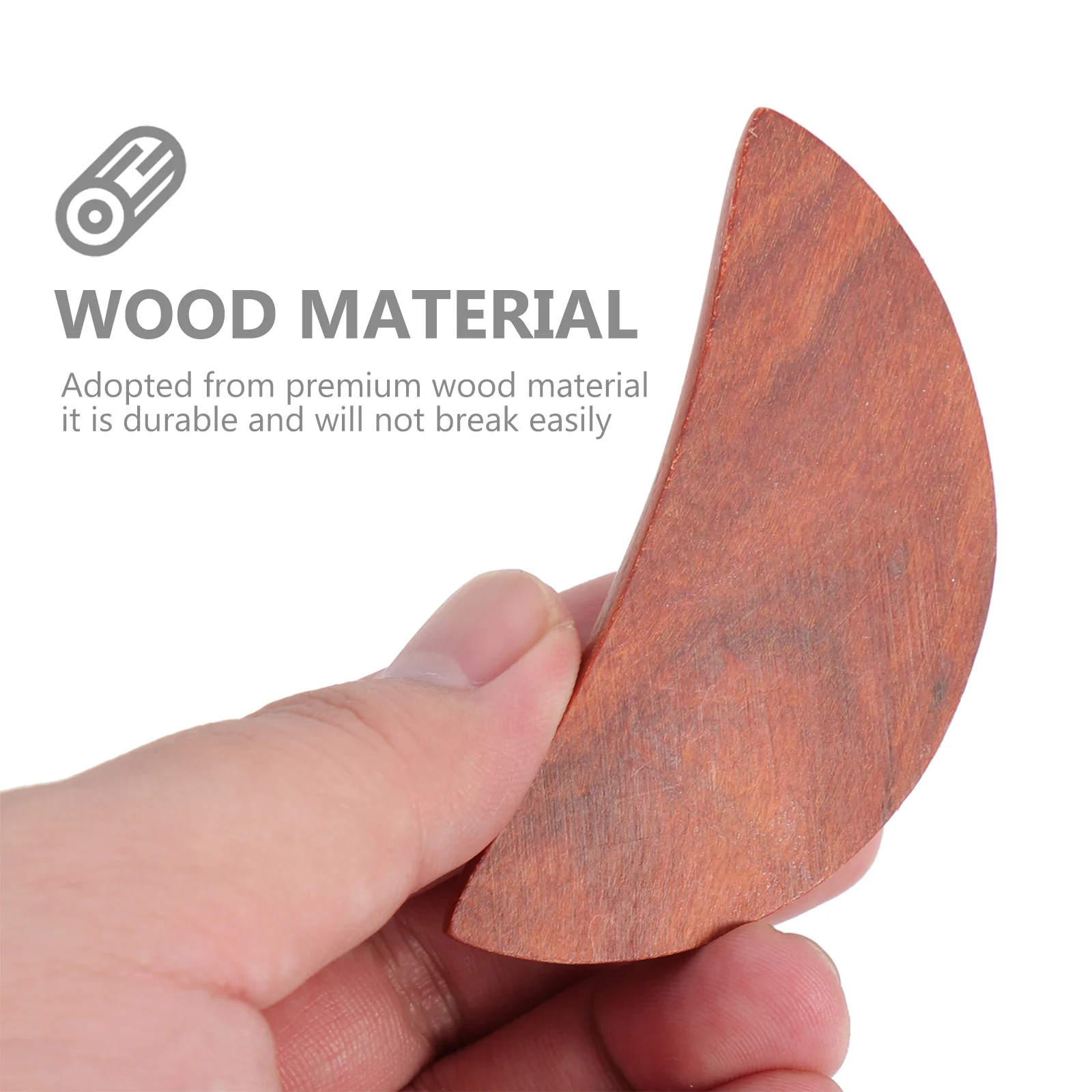 

2pcs Wooden Divination Crescent-Shape Cup Fengshui Tool For Portable Spiritual Taoist Home