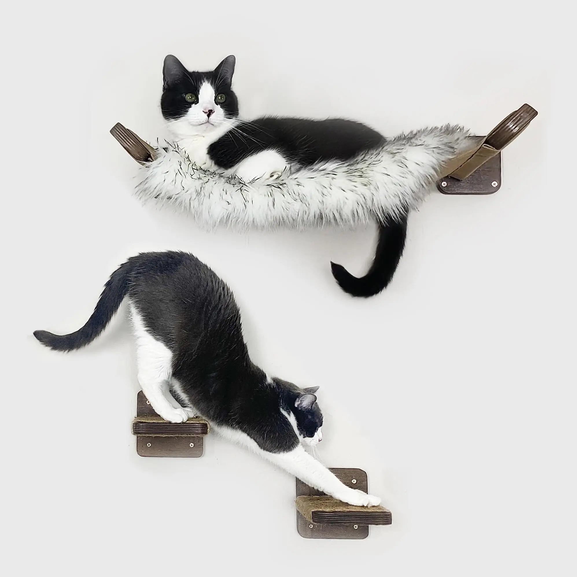 

XIANGLONG New Design Wooden Cat Wall Hammock Mounted Perches Furniture Shelves For Sleeping