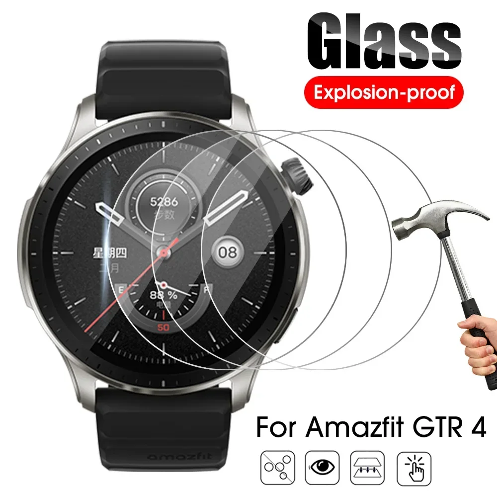 Tempered Glass Screen Protector for Amazfit GTR 4 HD Glass Anti-Scratch Protective Film for Amazfit GTR4 Smartwatch Accessories