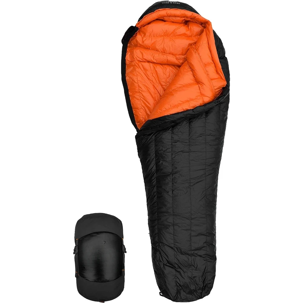 

0°F Cold Weather Mummy Hiking & Backpacking Sleeping Bag Goose Down 800 FP 4 Season Sleeping Bags with Compression Stuff Sack