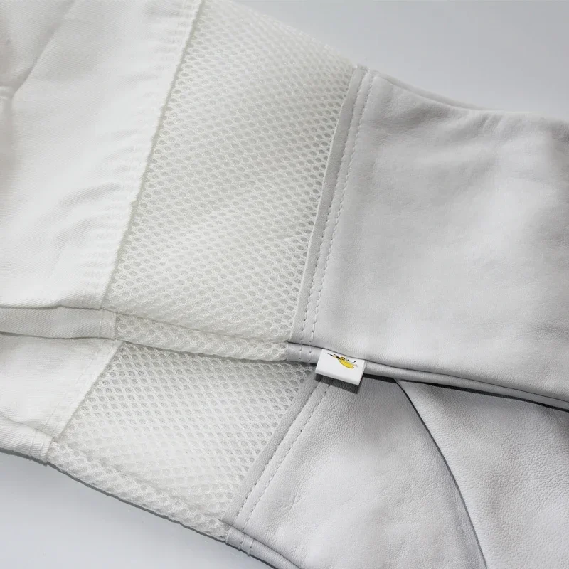 A 10PCS White Sheepskin Gloves Against Bee Sting Hollow Breathable Hand Care Bees Special Wholesale