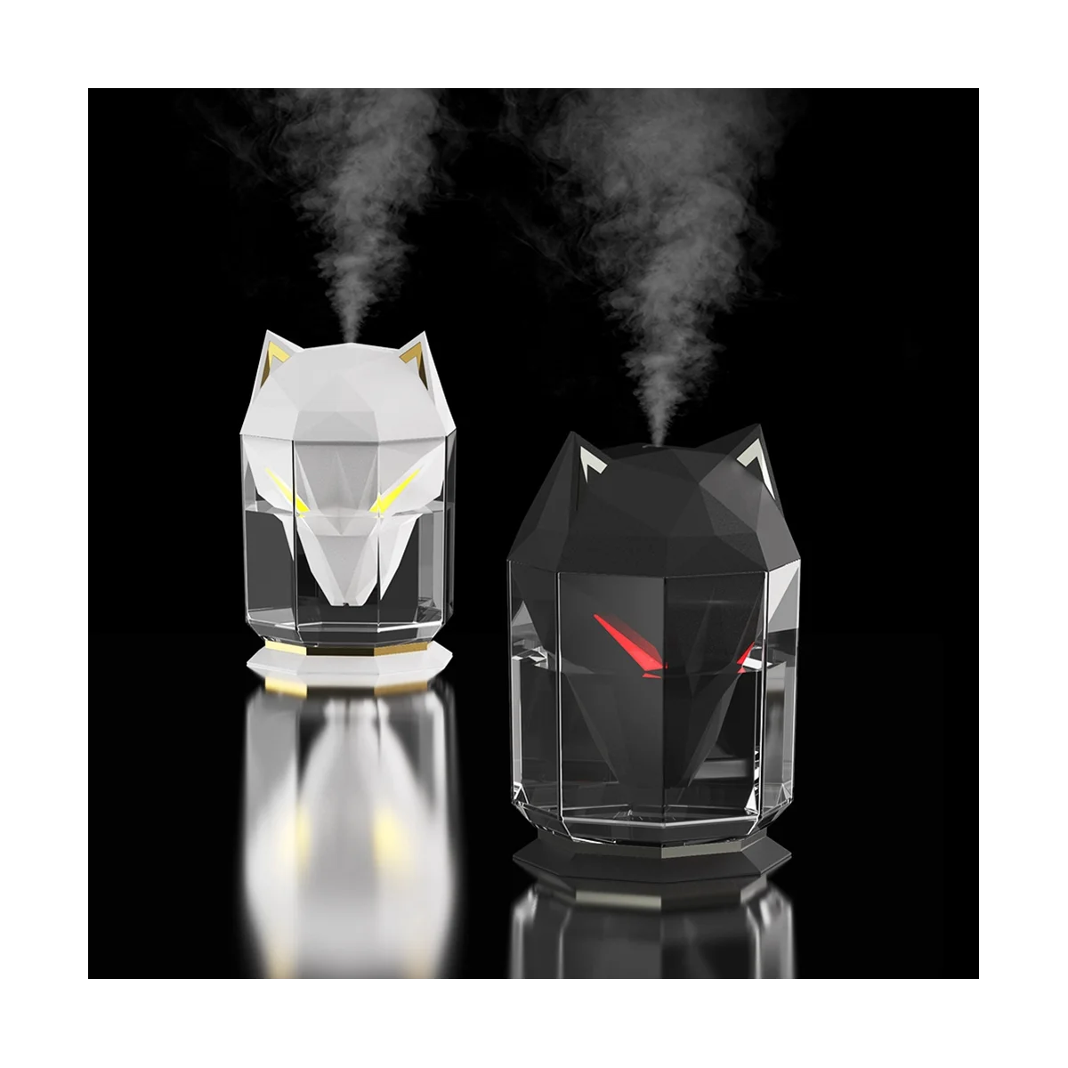 الذئب على شكل المرطب لغرفة النوم ، المرطب التفتيت بالموجات فوق الصوتية ، الضباب البارد ، ألعاب سطح المكتب ، B ، 650 مللي