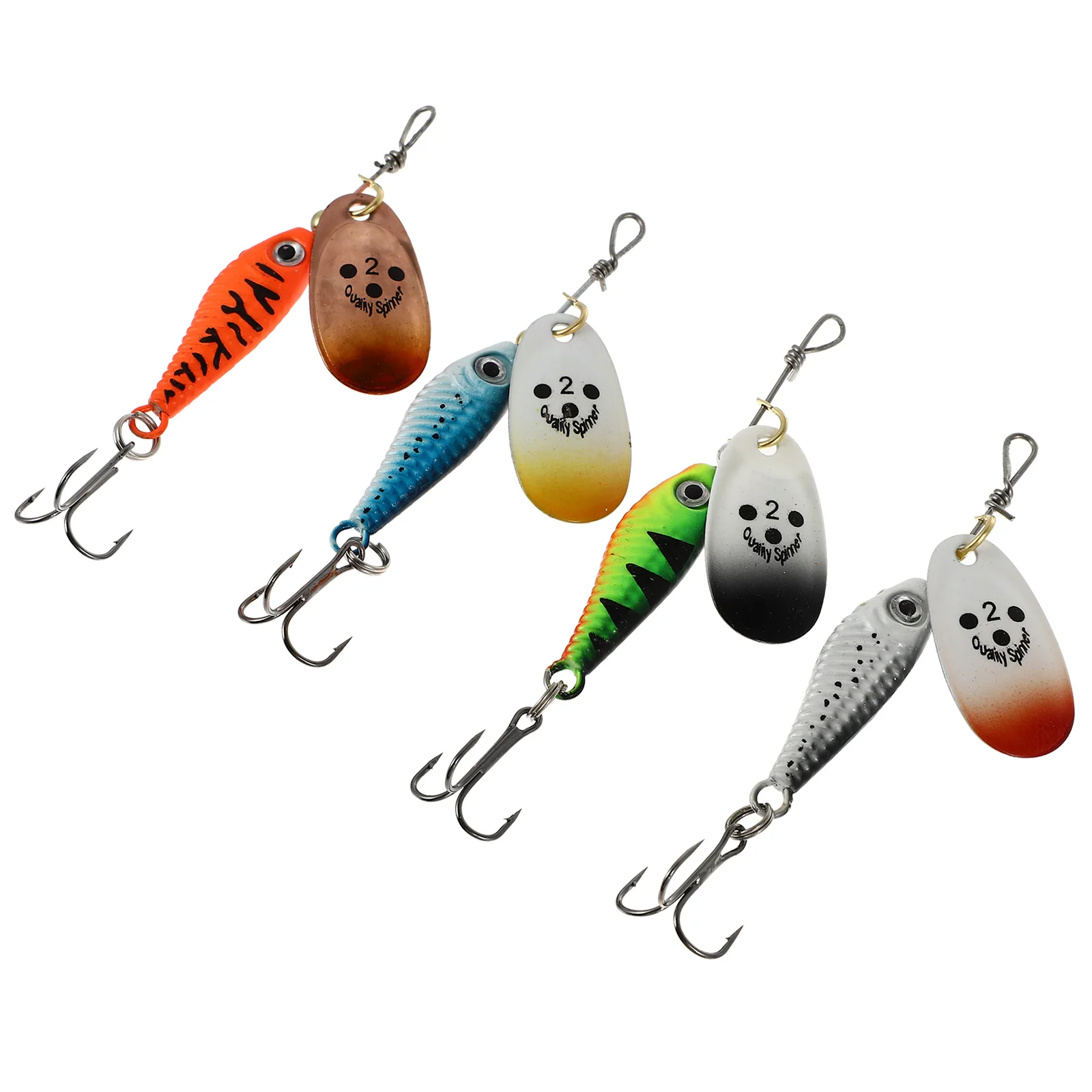 

4 Pcs Sequin Baits Lures Artificial Tackle Bright Artificial Fishing Lures Baits Color Rotation Fishing Accessories