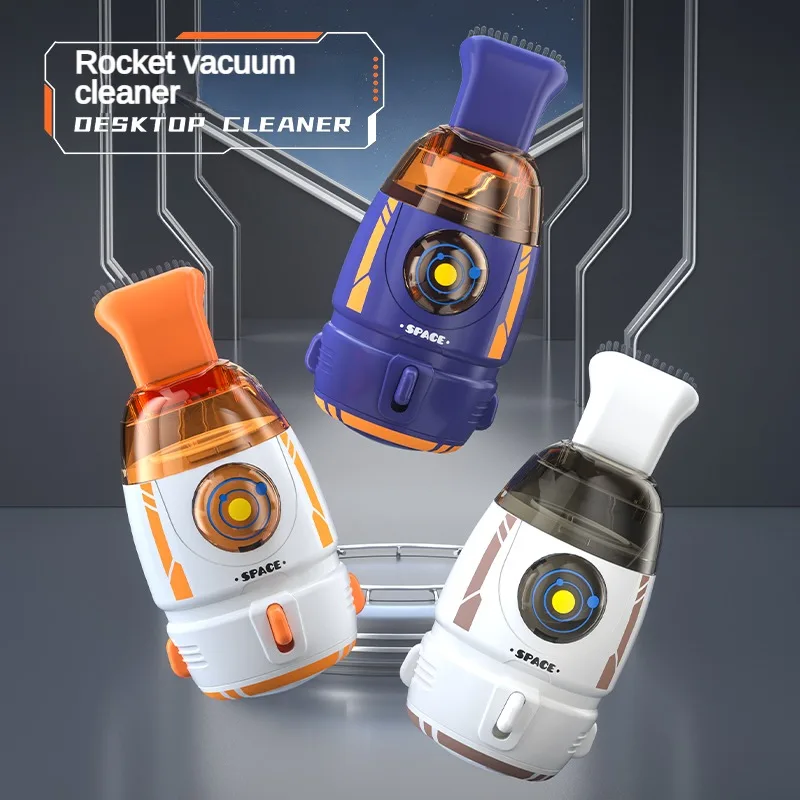 2026 New Desktop Vacuum Cleaner Electric Usb Charging Night Light Handheld Desktop Cleaner Rubber Shavings Mini Keyboard Dust