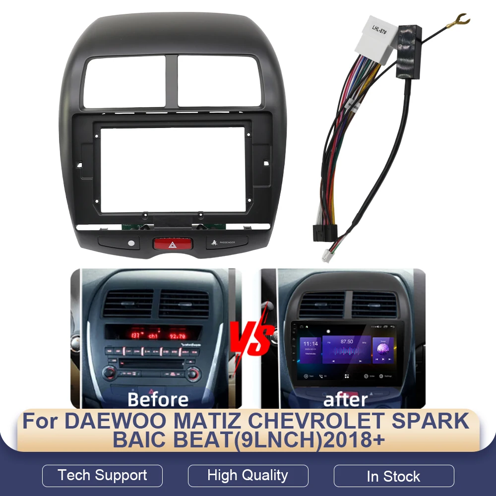 

Car Radio Fascias Frame For Mitsubishi ASX RVR Outlander Sport 2010-2018 10 inch Stereo Panel Harness Power Cable Adapter Canbus