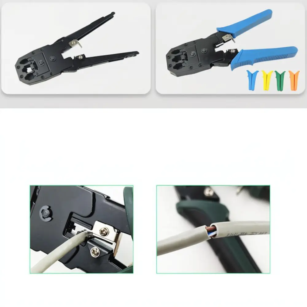 For For MANCOM Hand Tool Network Cable Crimper RJ45 RJ12 Ethernet Wire Stripper Cutter Modular Connector Installation